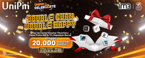 DOUBLE CUAN, DOUBLE HAPPY – Dapatkan Bonus Berlipat dengan Top Up Pakai Pulsa IM3 & Tri!